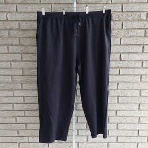 Woman Within Black Pocket Drawstring Sweatpants 26/28 Petite NWOT